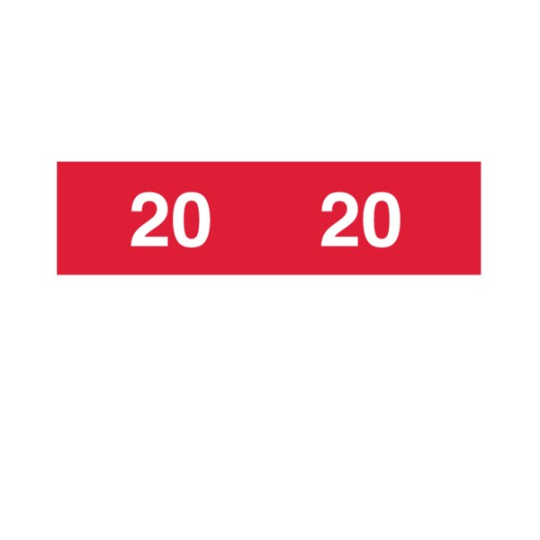 2020 Ames Year Bands 1-7/8" x 1-7/8" Red Reverse